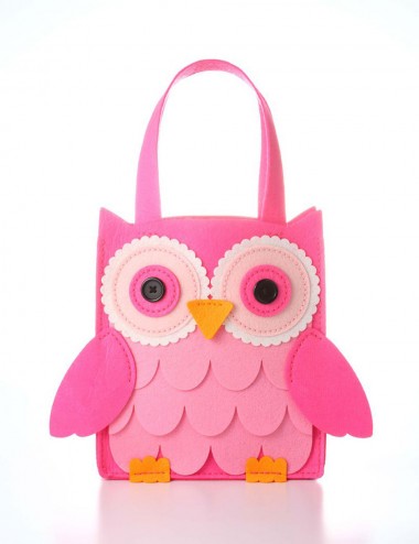 Pink Owl Felt Bag DIY Kit